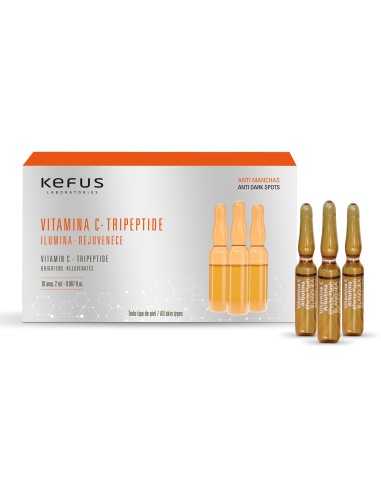 AMPOLLAS VITAMINA C TRIPEPTIDOS ANTIMANCHAS, CAJA DE 10 X 2 ML