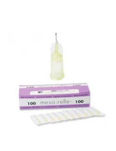 AGUJA MESOTERAPIA 30G 0,3X8 MESORELLE CAJA 100 (AMARILLO)