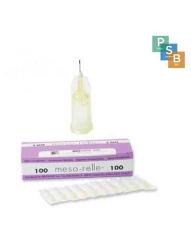 AGUJA MESOTERAPIA 30G 0,3X4 MESORELLE CAJA 100 (AMARILLO)