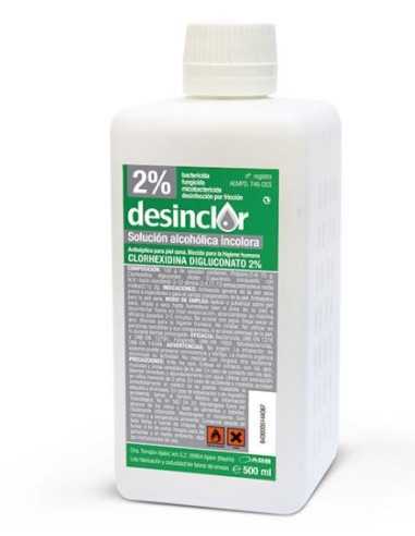 DESINCLOR CLORHEXIDINA AL 2%-SOLUCION ALCOHOLICA INCOLORA 500ML