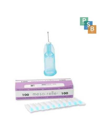 AGUJA MESOTERAPIA 31G 0,26X4 MESORELLE CAJA 100 (ANTES 32G) AZUL