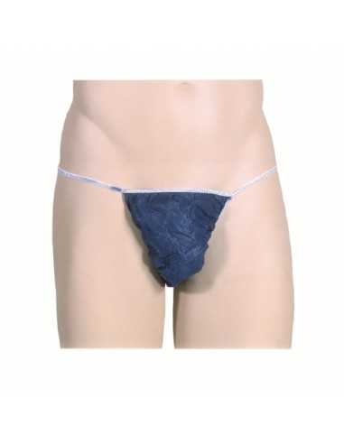 TANGA CABALLERO COLOR AZUL CON RIBETE ELASTICO 25 UDS