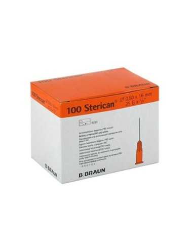 AGUJA 0,5mmX 16mm, 25G 5/8" CAJA 100 UDS. (naranja) BRAUN MEDICAL