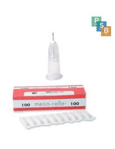 AGUJA MESOTERAPIA 27G 0,4X4 MESORELLE CAJA 100 (GRIS)