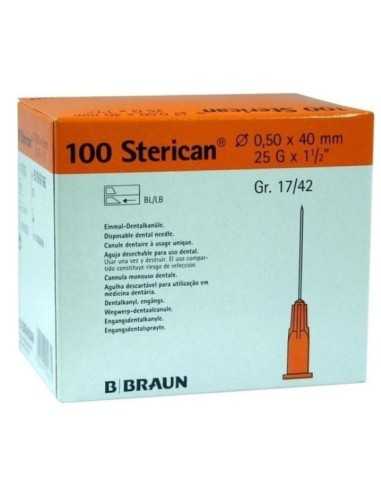 AGUJA 0,5mm X 40mm, 25G 1 1/2" CAJA 100 UDS. BRAUN MEDICAL