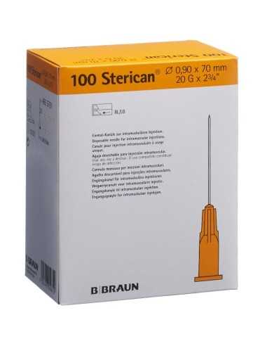 AGUJA 0.9mm X 70 mm, 20G X 2 3/4" CAJA 100 UDS. BRAUN MEDICAL