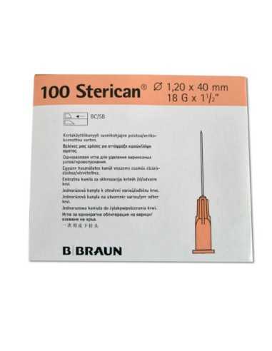 AGUJA 1.20mm X 40mm, 18G 1 1/2" CAJA 100 UDS (ROSA) BRAUN MEDICAL