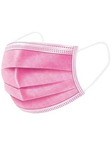 MASCARILLA QUIRURGICA IIR 3 CAPAS ROSA (CAJA 50 UNIDADES)